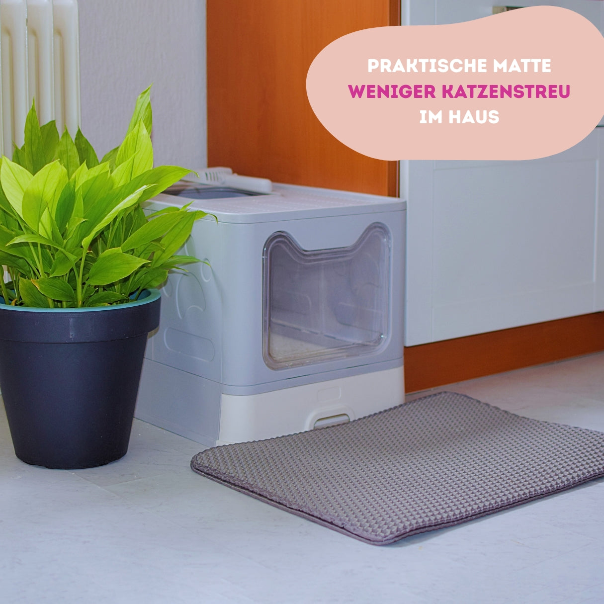 Katzenstreu Matte - Wabenstruktur