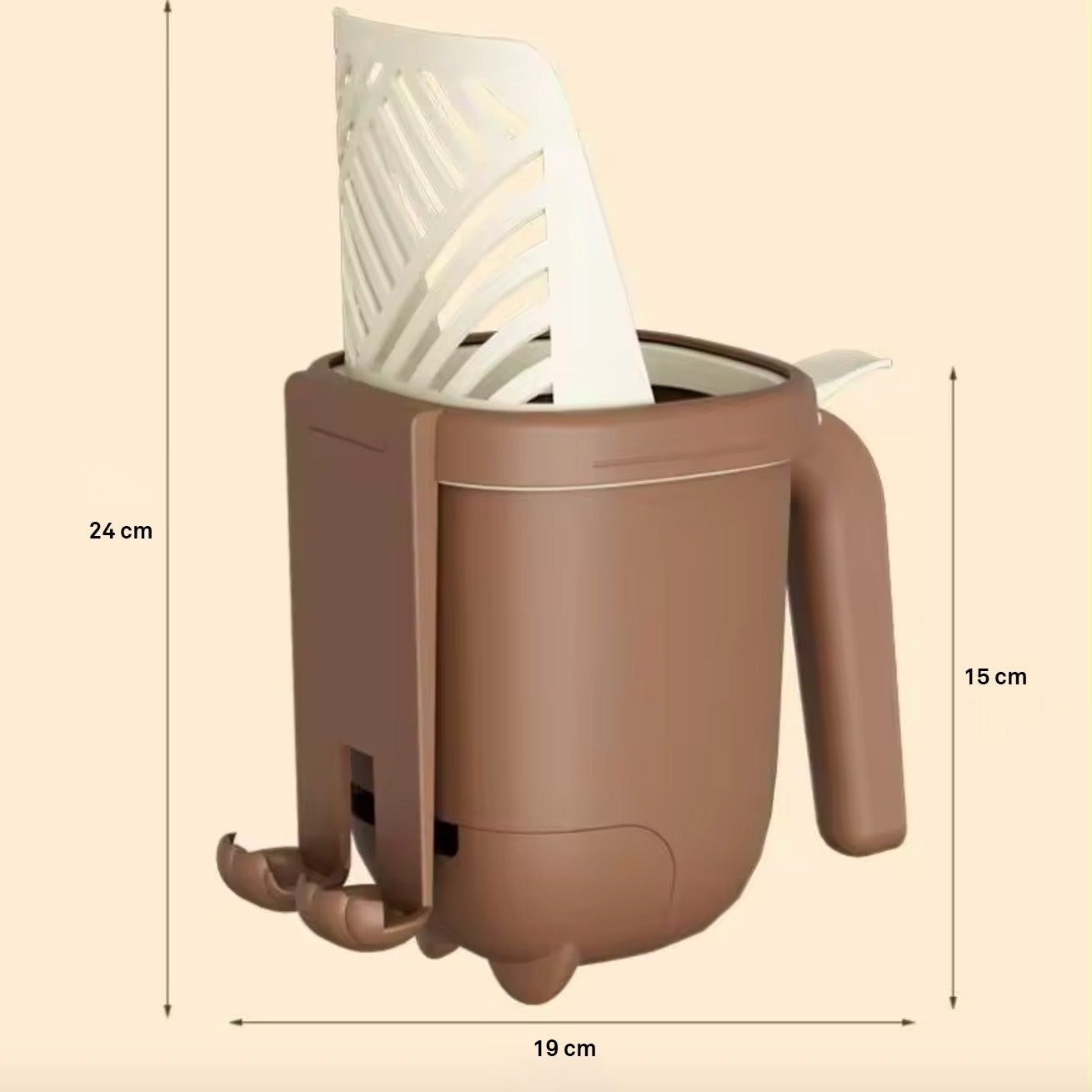 Katzenstreuschaufel mit integriertem Abfallbehälter