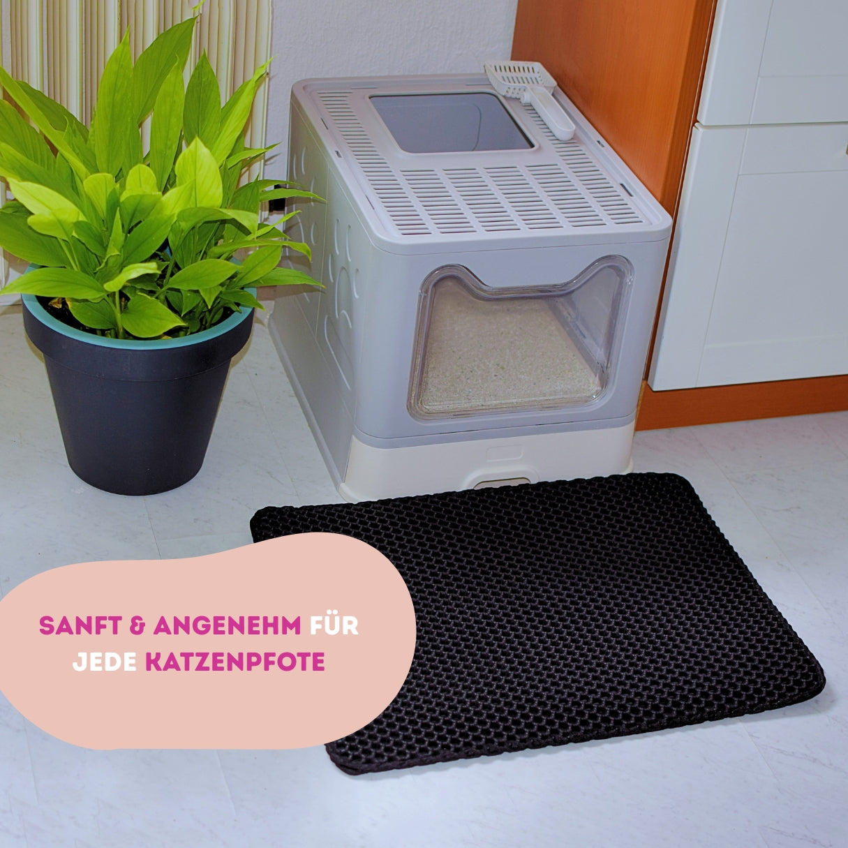 Katzenstreu Matte - Wabenstruktur