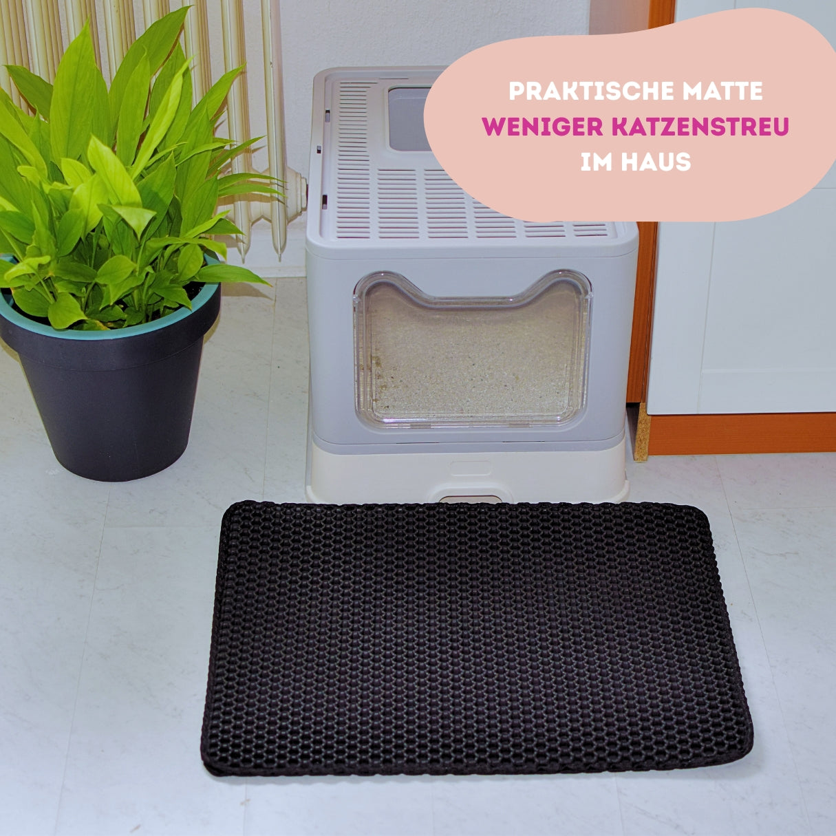 Katzenstreu Matte - Wabenstruktur