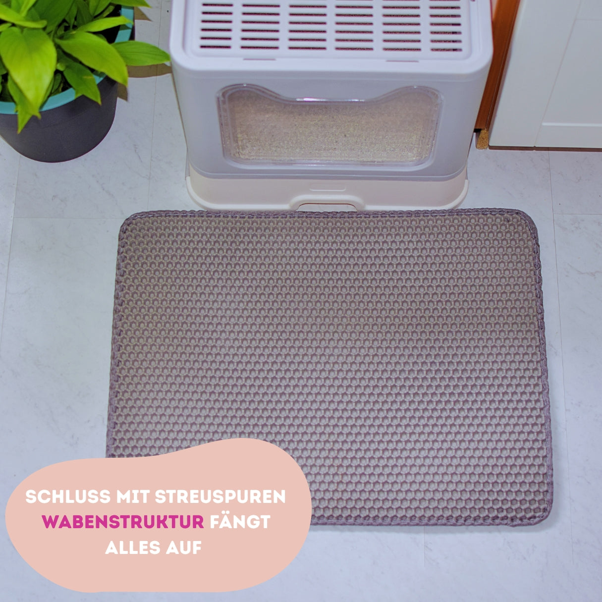 Katzenstreu Matte - Wabenstruktur