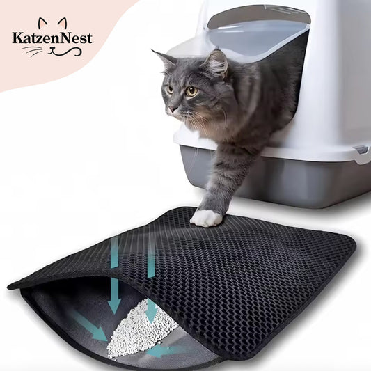 Katzenstreu Matte - Wabenstruktur